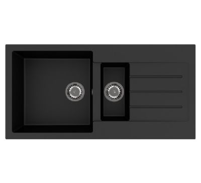GRANMASTER FORTEA 150 INSET BLACK MASTERDURO 1.5 BOWL SINGLE DRAINER SINK, GRA0145